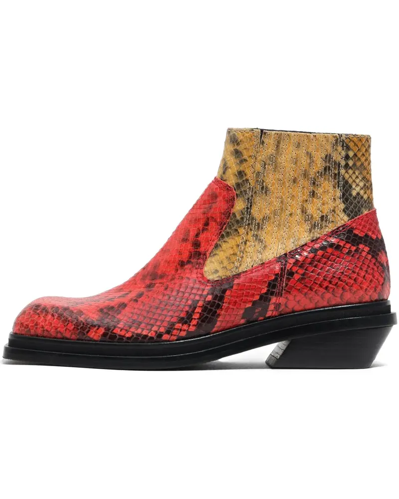 BIMBA Y LOLA Stiefeletten mit Schlangen-Effekt 40mm - Rot Rot