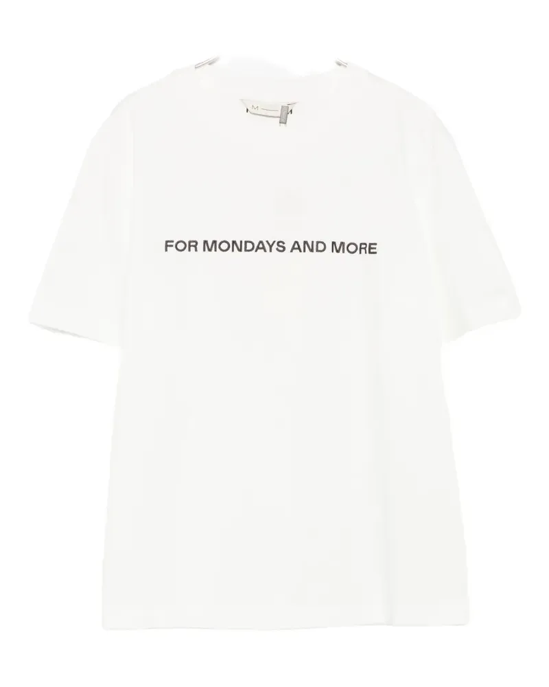 Max Mara slogan-print T-shirt - Weiß Weiß