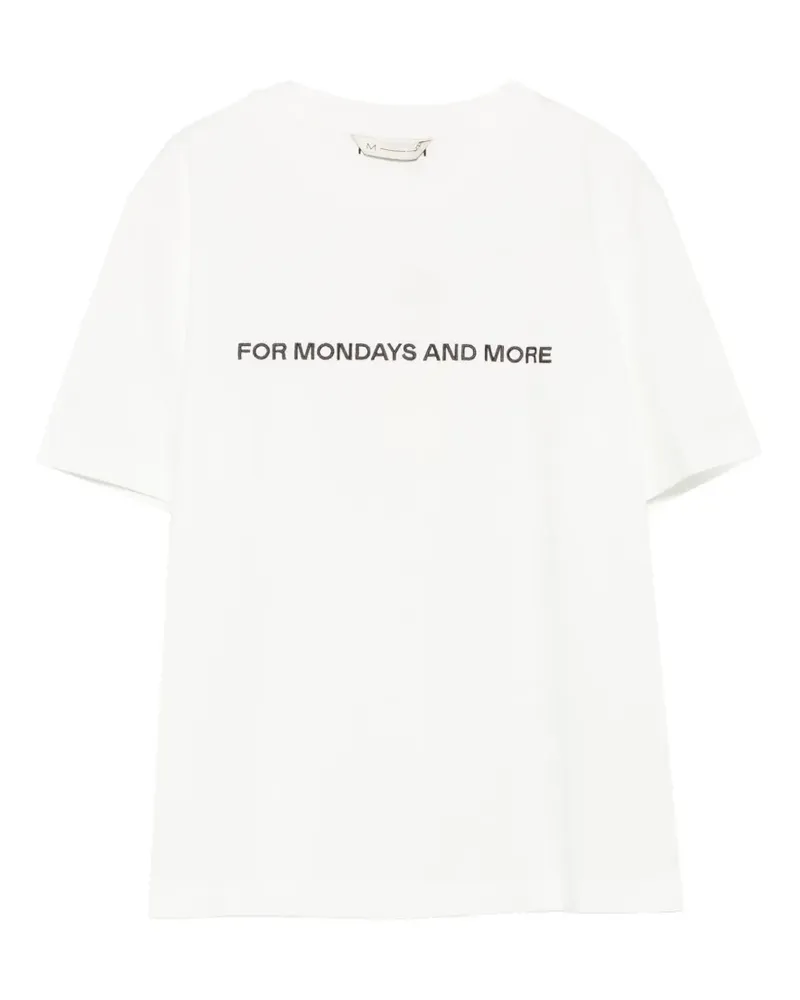Max Mara slogan-print T-shirt - Weiß Weiß