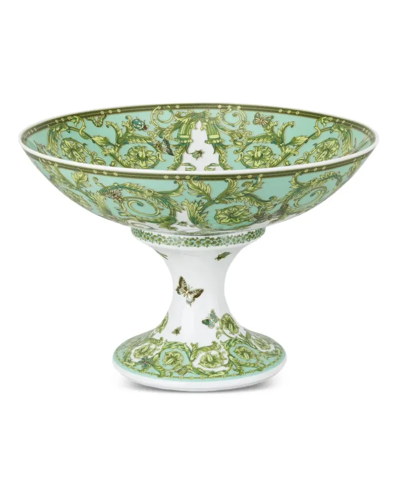 Rosenthal x Versace Schale auf Fuß 35cm - Grün Grün