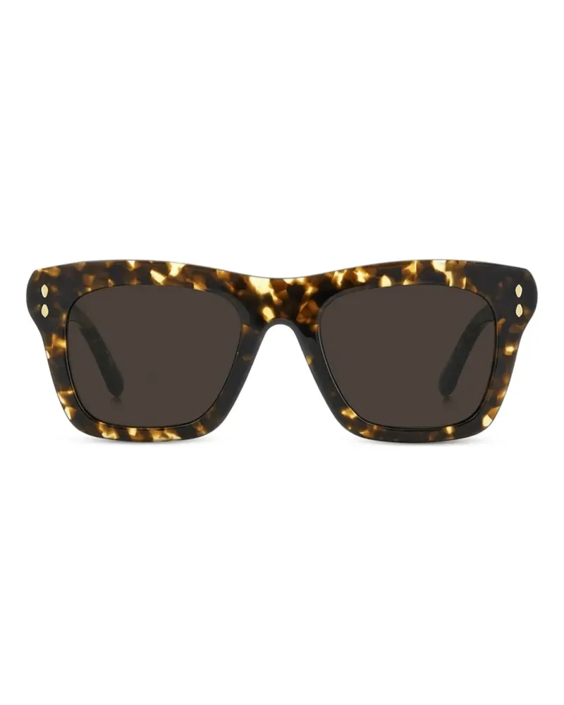 Isabel Marant tortoiseshell-effect square-frame sunglasses - Braun Braun