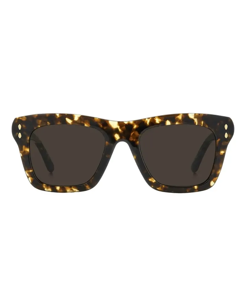 Isabel Marant tortoiseshell-effect square-frame sunglasses - Braun Braun