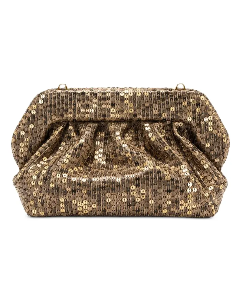 THEMOIRÈ Kleine Bios Clutch mit Pailletten - Gold Gold