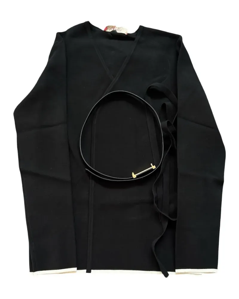 Max Mara Mastdente Cardigan mit V-Ausschnitt - Schwarz Schwarz