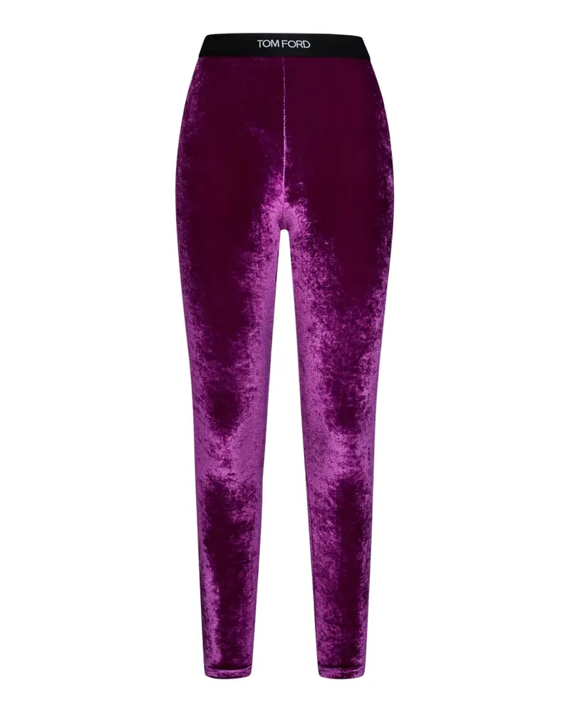 Tom Ford Leggings in Samtoptik - Violett Violett
