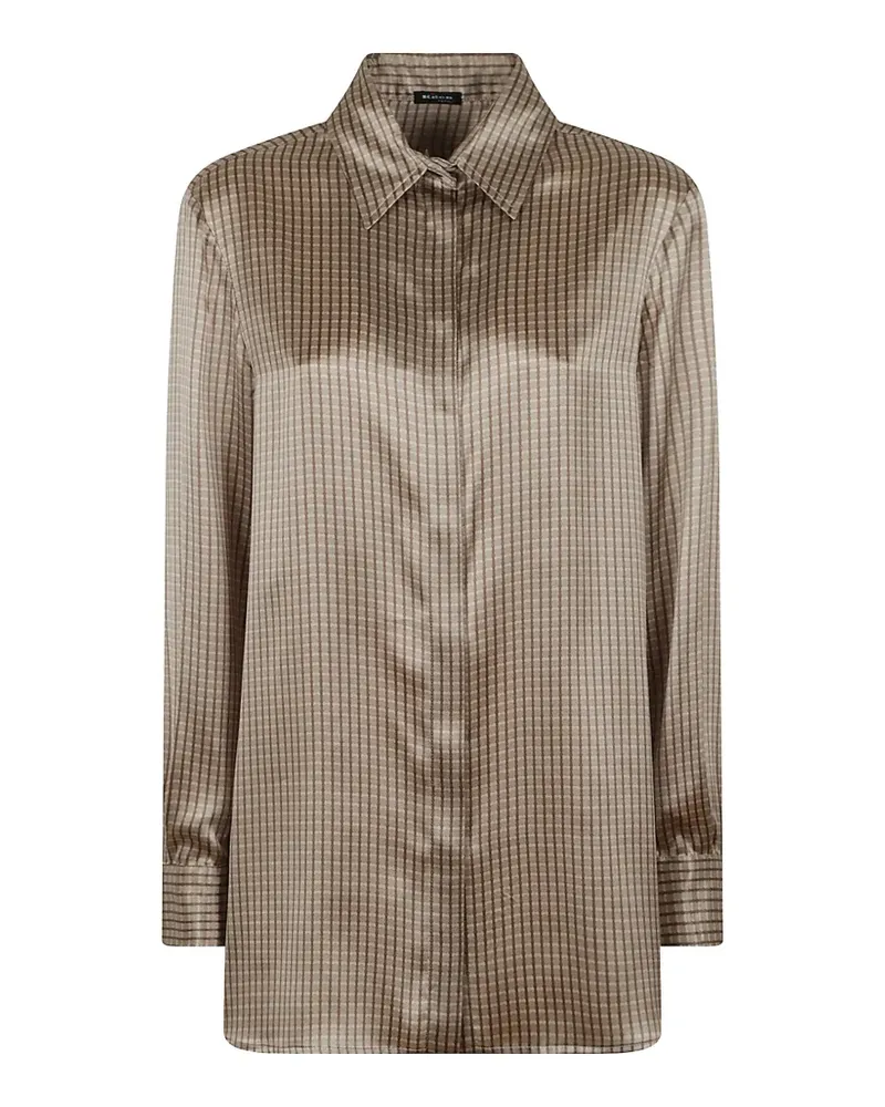 Kiton checked silk shirt - Braun Braun