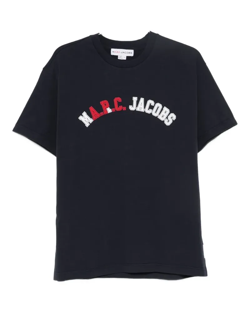 A.P.C. T-Shirt mit Logo-Applikation - Blau Blau