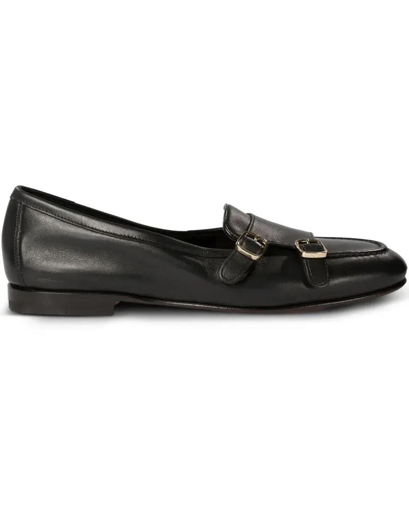 Santoni Loafer aus Leder - Schwarz Schwarz