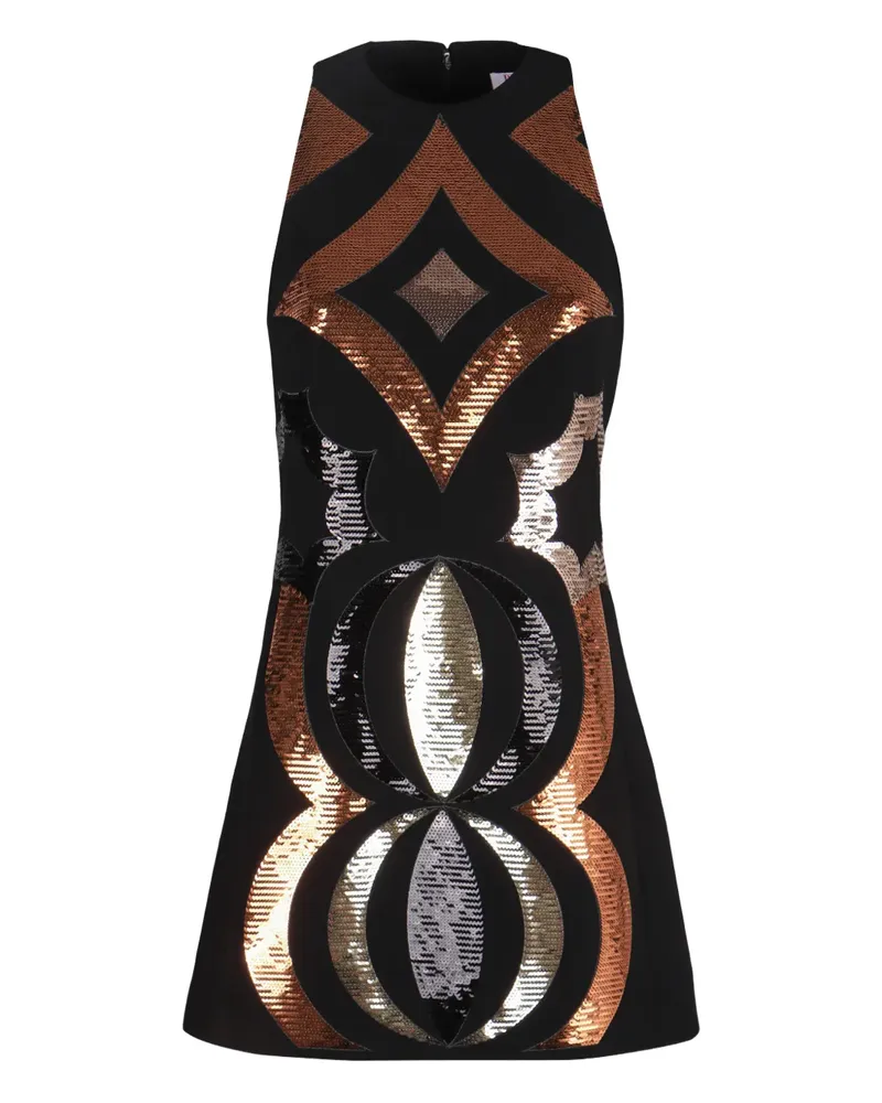 Emilio Pucci A-line sequin sleeveless mini dress - Schwarz Schwarz