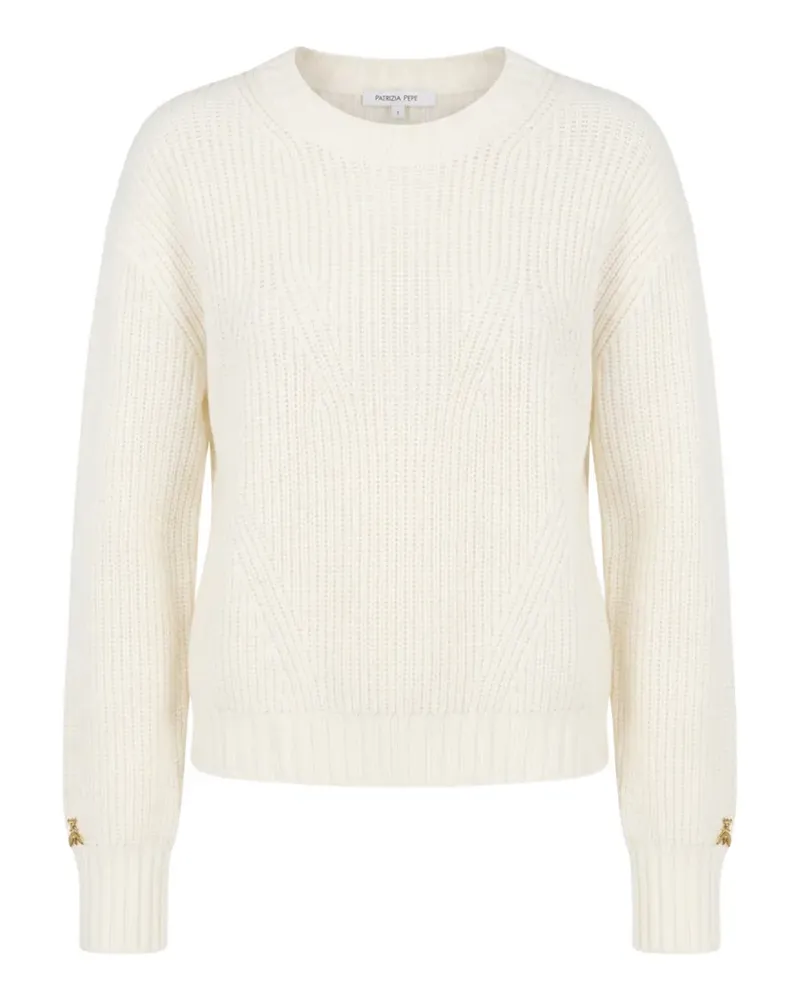 Patrizia Pepe ribbed-knit wool sweater - Weiß Weiß