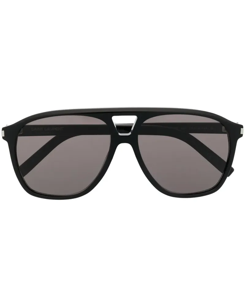 Saint Laurent Sonnenbrille mit Oversized-Gestell - Schwarz Schwarz
