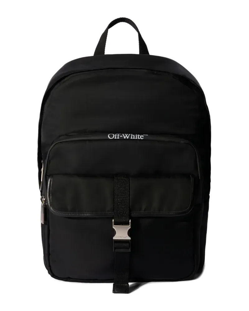 OFF-WHITE logo buckle outdoor backpack - Schwarz Schwarz