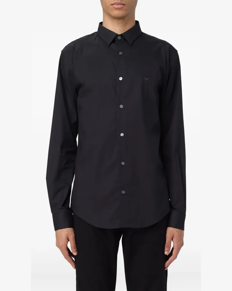 Giorgio Armani Klassisches Hemd - Schwarz Schwarz