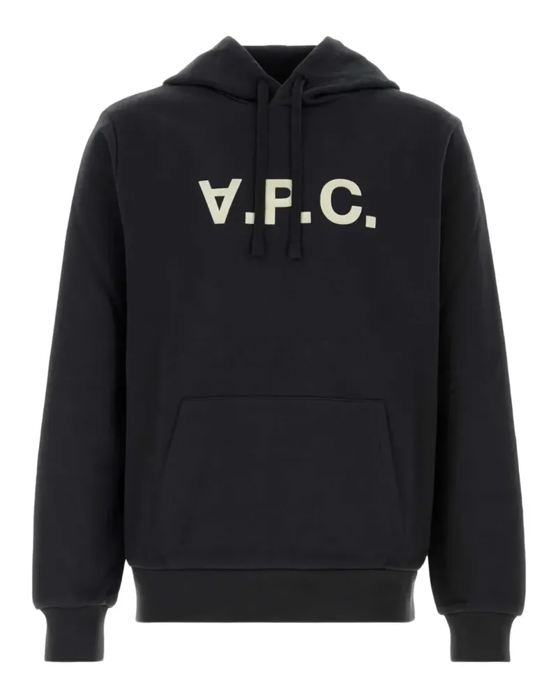 A.P.C. Hoodie mit Logo-Print - Schwarz Schwarz