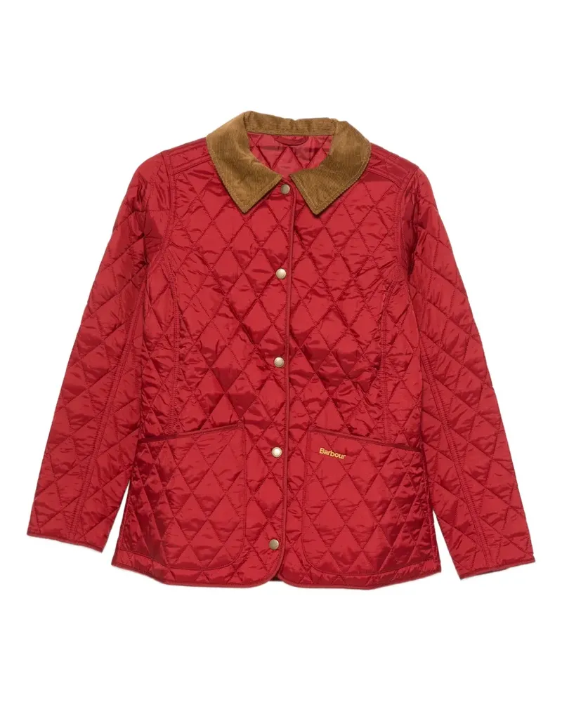 Barbour Gesteppte Annandale Jacke mit Cordkragen - Rot Rot