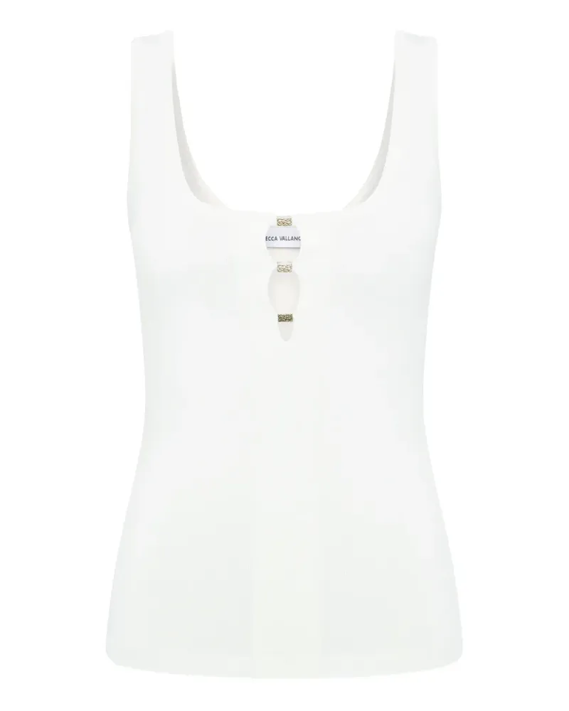 Rebecca Vallance Lorcan Oberteil mit Cut-Out - Weiß Weiß