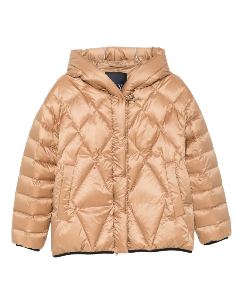 Fay Gesteppte Kapuzenjacke - Braun Braun