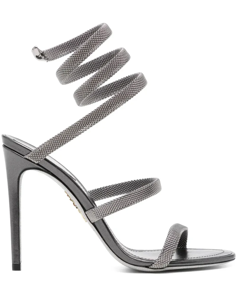 René Caovilla Sandalen aus Wildleder - Silber Silber