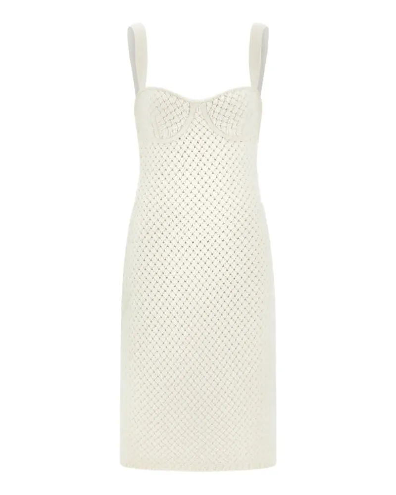 Ferragamo Gestricktes Kleid - Weiß Weiß