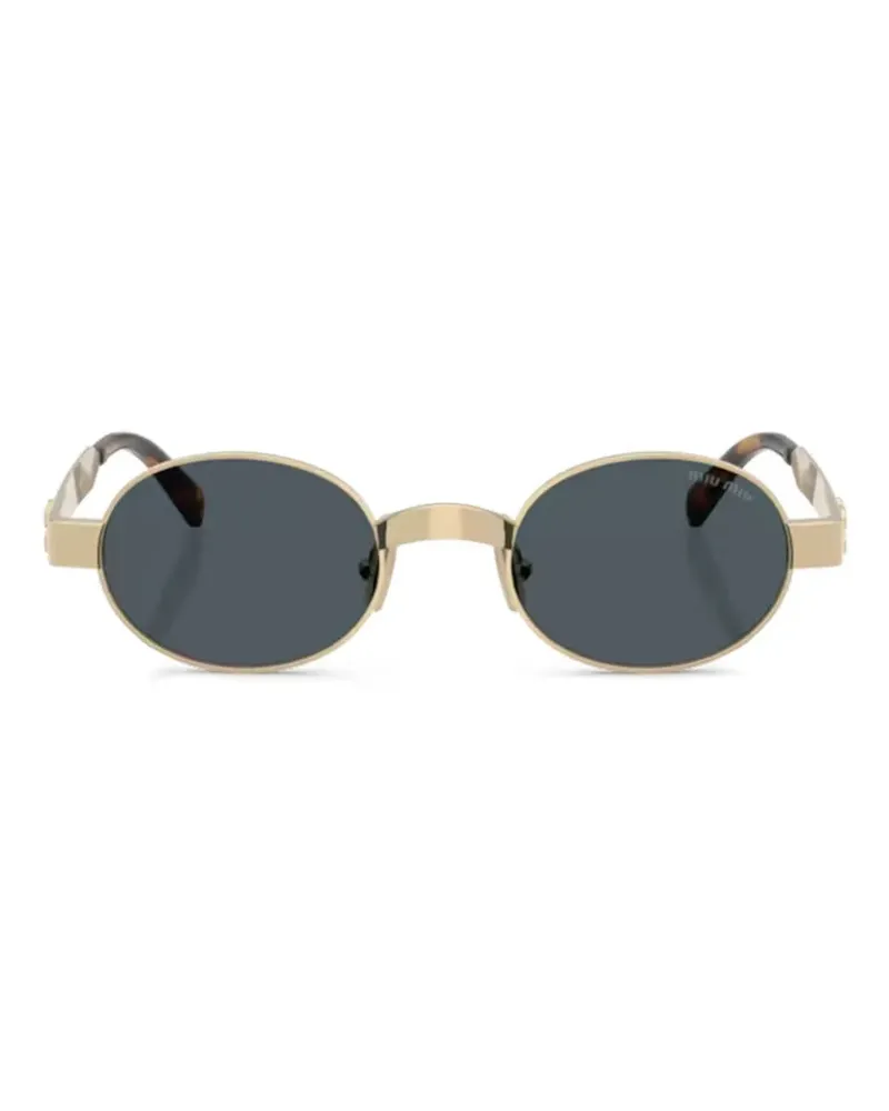 Miu Miu oval-frame sunglasses - Gold Gold