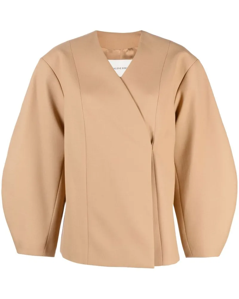 By Malene Birger Jacke mit V-Ausschnitt Nude