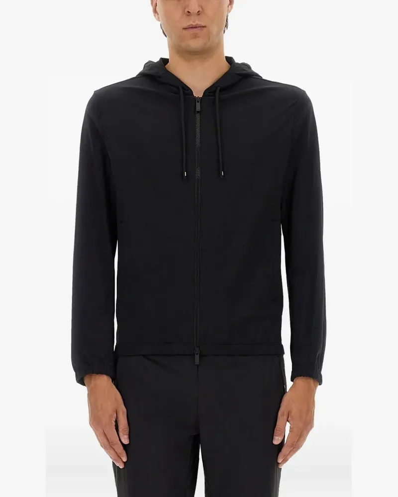 HUGO BOSS Kapuzenjacke mit Reißverschluss - Schwarz Schwarz