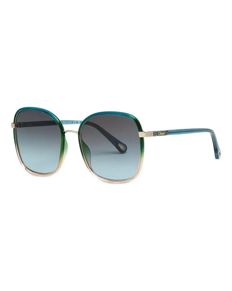 Chloé Eckige Sonnenbrille mit Farbverlauf - Blau Blau