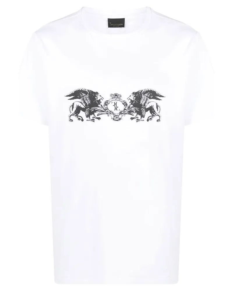 Billionaire T-Shirt mit rundem Ausschnitt - Weiß Weiß