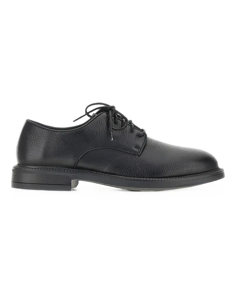 CALCE grainy-leather derby shoes - Schwarz Schwarz