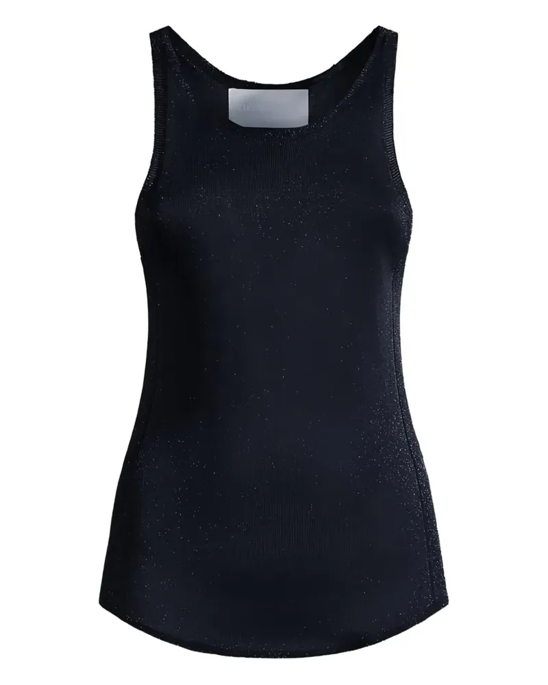 Circus Hotel lurex-detail tank top - Schwarz Schwarz