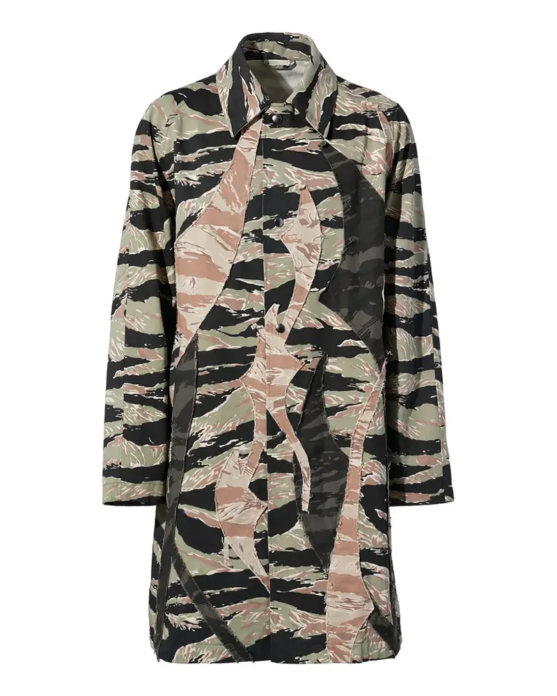 Yuki Hashimoto patchwork coat - Grün Grün