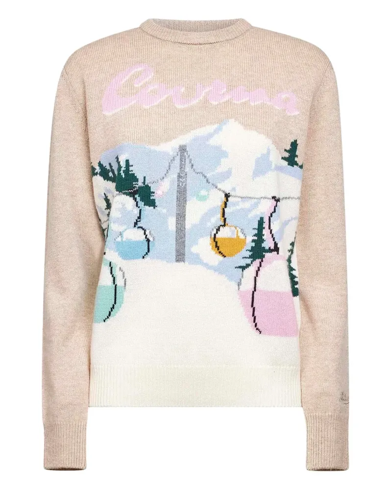 MC2 Saint Barth Pullover mit grafischem Print - Nude Nude