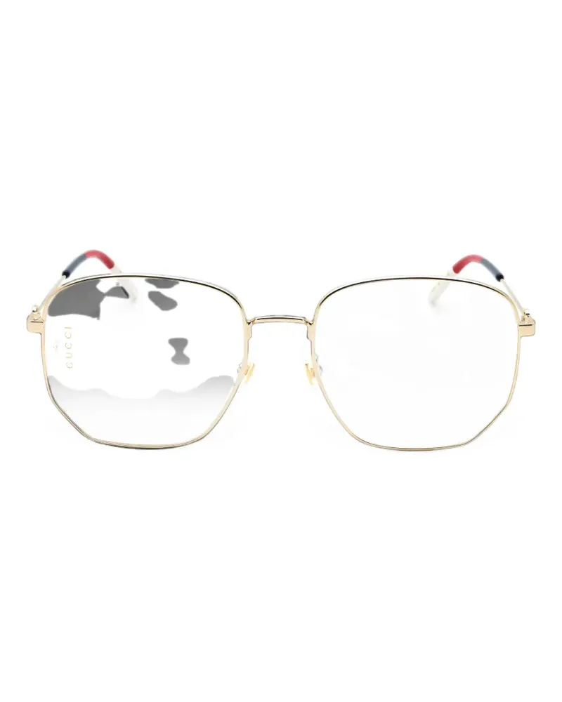 Gucci Brille mit geometrischem Gestell - Gold Gold