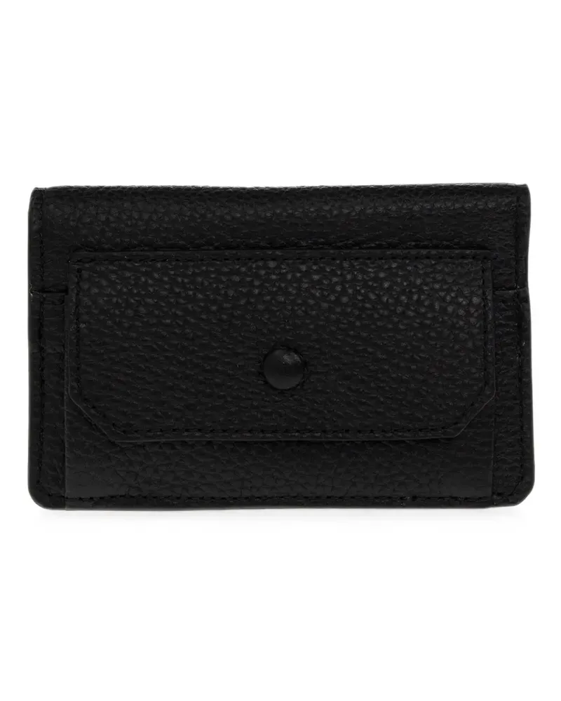 Brioni grained leather card holder - Schwarz Schwarz