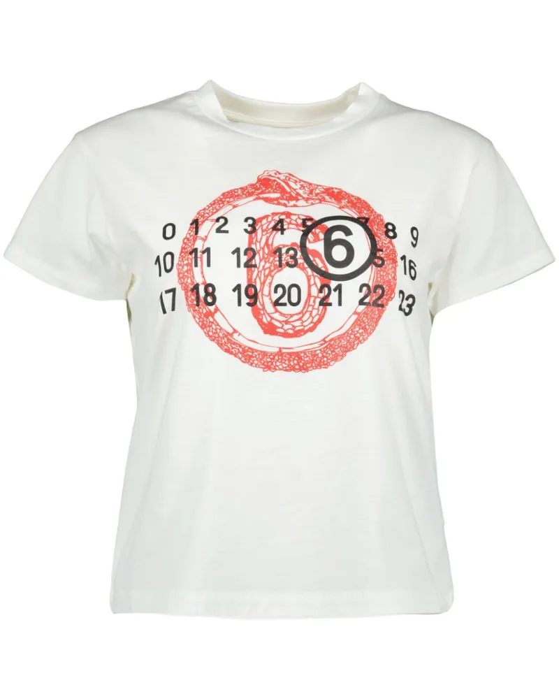 Maison Margiela T-Shirt mit Print - Weiß Weiß