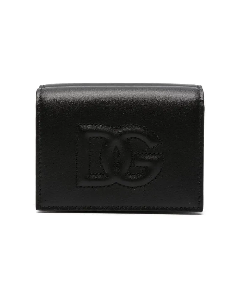 Dolce & Gabbana Portemonnaie mit Logo-Prägung - Schwarz Schwarz
