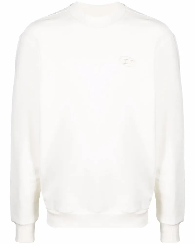 Diesel Pullover mit Logo-Stickerei - Weiß Weiß