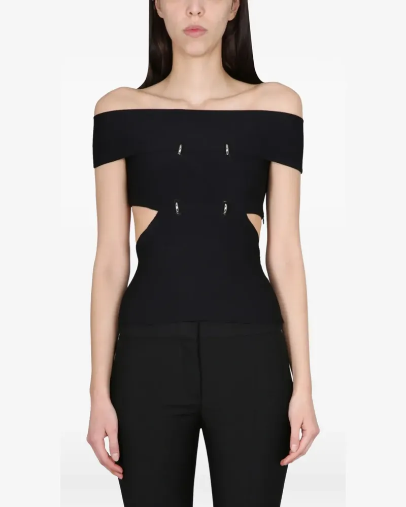 Alexander McQueen off-shoulder top - Schwarz Schwarz