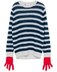 Charles Jeffrey Loverboy Pullover mit Handschuhen aus Mohair Blau