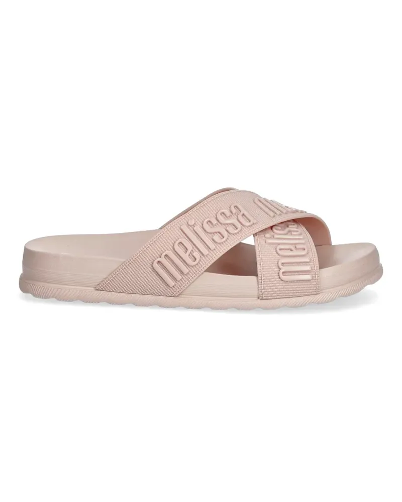Melissa logo-embossed crossover slides - Rosa Rosa