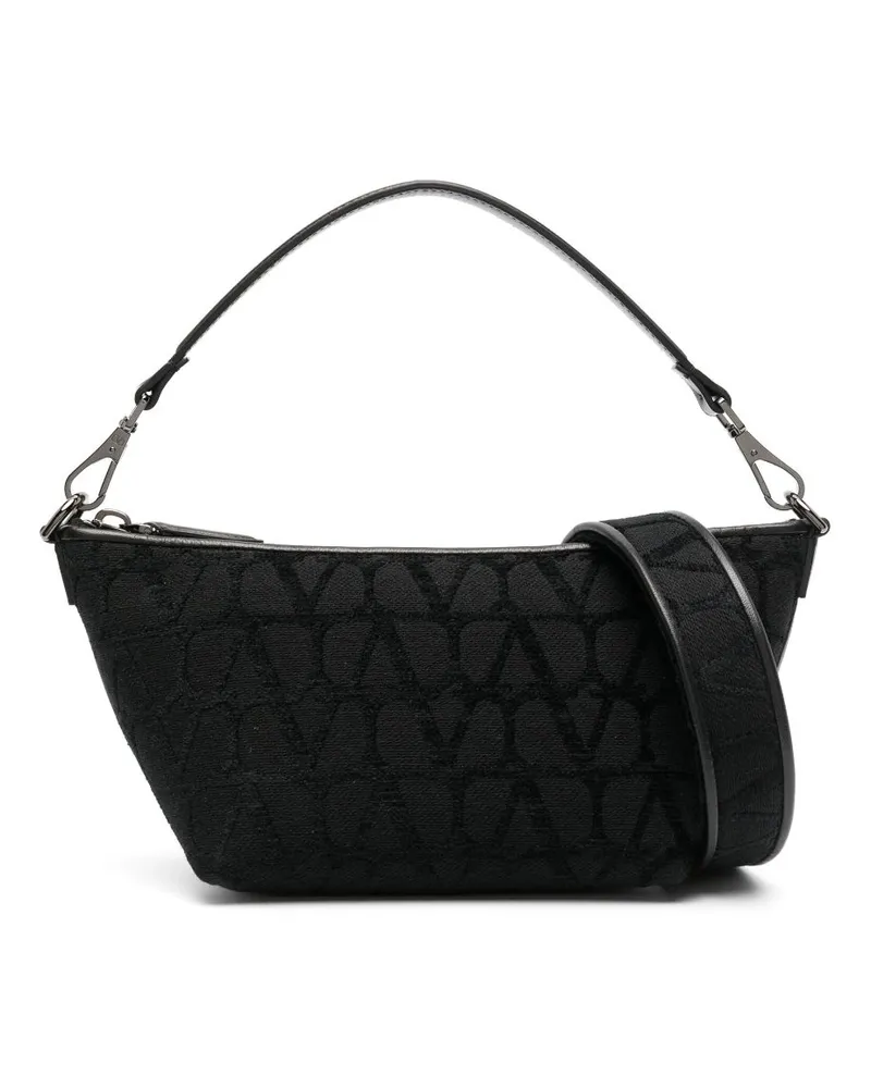 Valentino Garavani Schultertasche mit Toile Iconographe-Muster - Schwarz Schwarz
