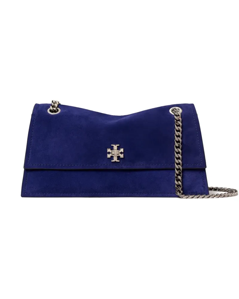 Tory Burch Kira Turnlock suede shoulder bag - Blau Blau