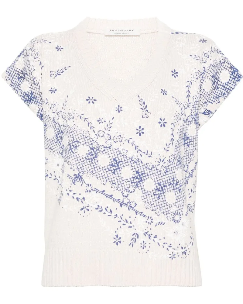 Philosophy Di Lorenzo Serafini Pullover mit Print Nude