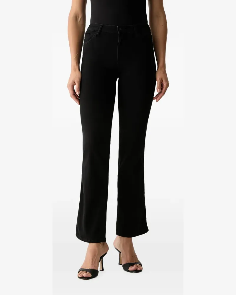 Guess logo-patch flared jeans - Schwarz Schwarz