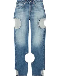 OFF-WHITE Gerade Meteor Jeans Blau