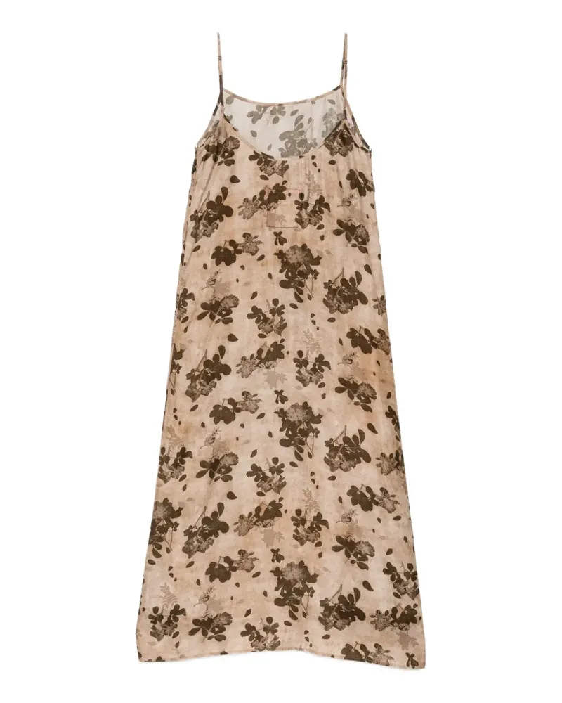 Uma Wang Camisole-Kleid mit Blumenprint - Nude Nude