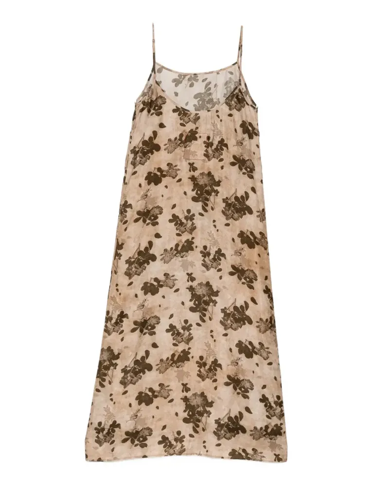 Uma Wang Camisole-Kleid mit Blumenprint - Nude Nude