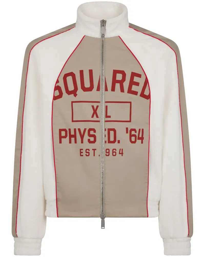 Dsquared2 Sportjacke mit Logo-Print - Weiß Weiß