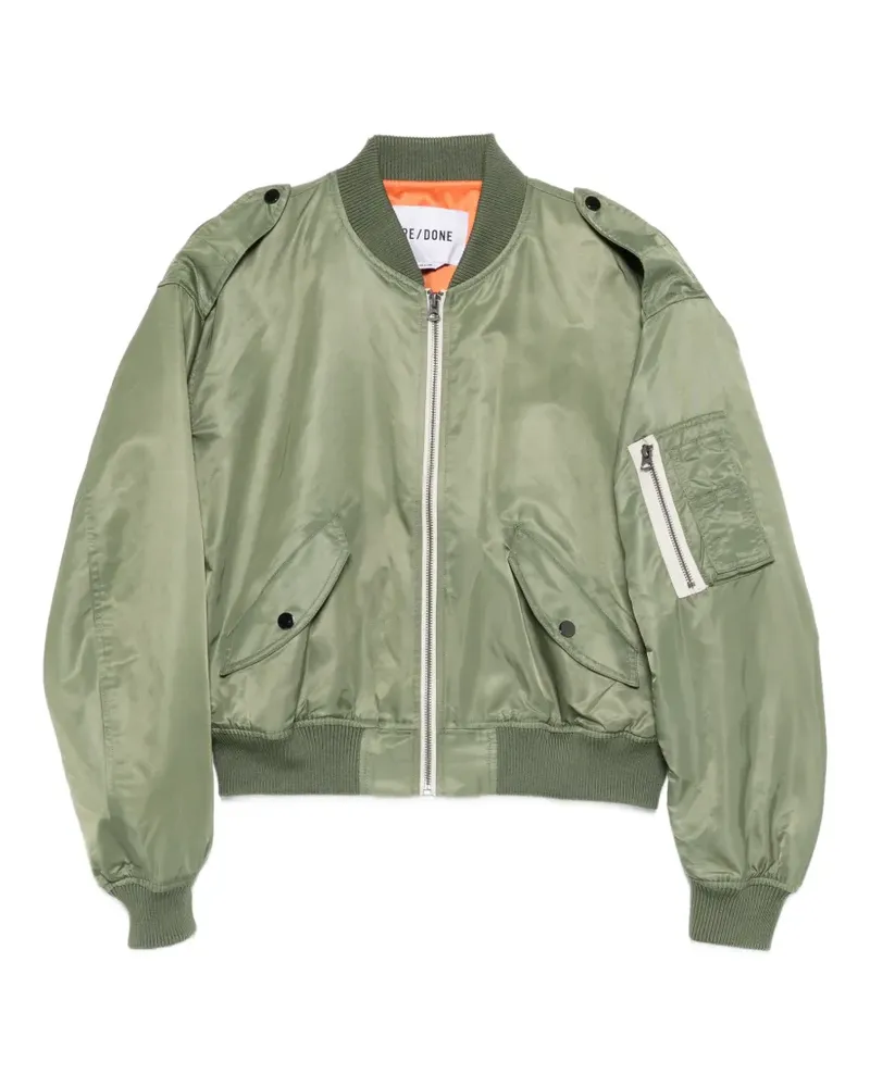 RE/DONE zip-fastening bomber jacket - Grün Grün