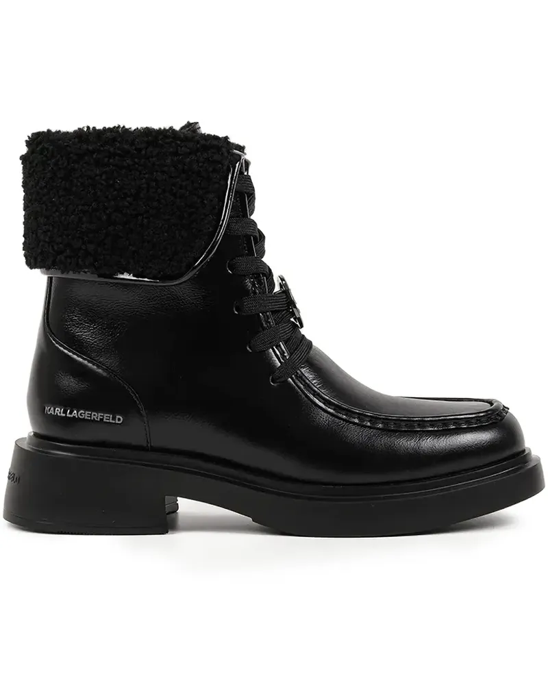 Karl Lagerfeld Macie Stiefel mit Faux Shearling - Schwarz Schwarz